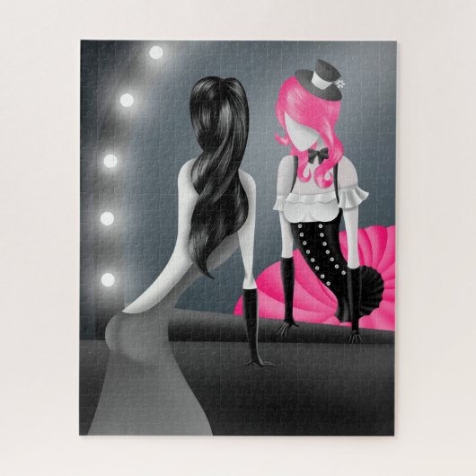 Clown Reflection Pink Hair Jigsaw Puzzle (Vertikal)