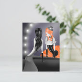 Clown-Reflexion-Ginger-Haar-Postkarte Postkarte (Stehend Vorderseite)