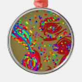 Clown Reindeer Ornament Aus Metall (Vorne)