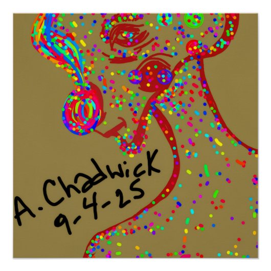 Clown Reindeer Poster (Vorderseite)