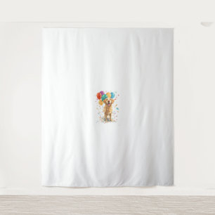 Clown Retriever - Circus Dog mit Balloons Wandteppich