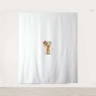 Clown Retriever - Circus Dog mit Balloons Wandteppich