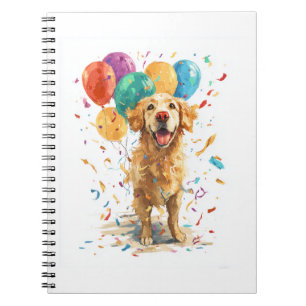 Clown Retriever � Zirkushund mit Ballons Notizblock