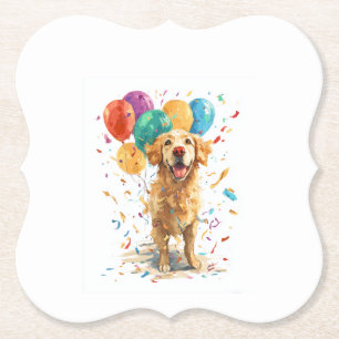 Clown Retriever � Zirkushund mit Ballons Untersetzer