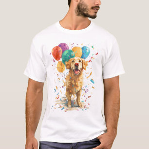 Clown Retriever � Zirkushund mit Luftballons T-Shirt