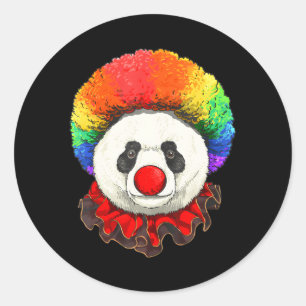 Clown-Riesen-Panda-Bear-Karneval-Circus-Bär Runder Aufkleber
