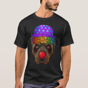 Clown Rottweiler Zirkus Karneval Kostüm Thema Par T-Shirt