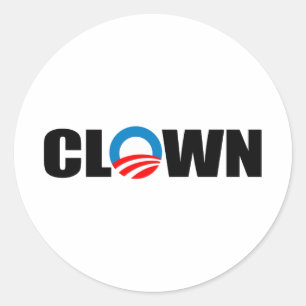 CLOWN RUNDER AUFKLEBER