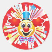 Clown Runder Aufkleber (Vorderseite)