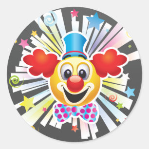 Clown Runder Aufkleber