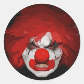 Clown Runder Aufkleber (Vorderseite)