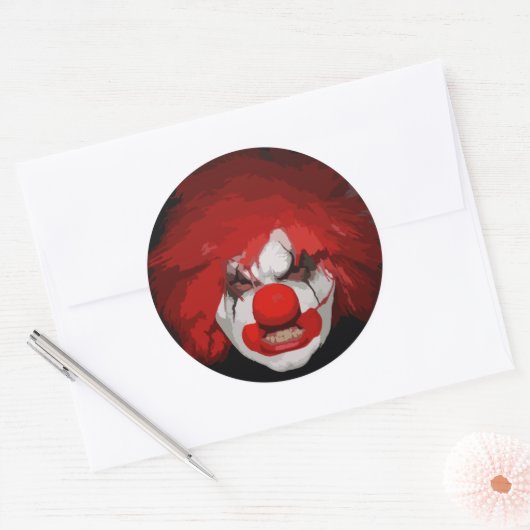 Clown Runder Aufkleber (Umschlag)