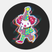 Clown Runder Aufkleber (Vorderseite)
