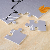 Clown Saxophonist Golden Blätter Jigsaw Puzzle (Seite)