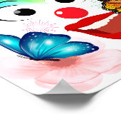 Clown, Schmetterlinge und Pastellfarben Poster (Ecke)