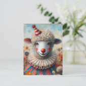 Clown Sheep Postkarte (Stehend Vorderseite)