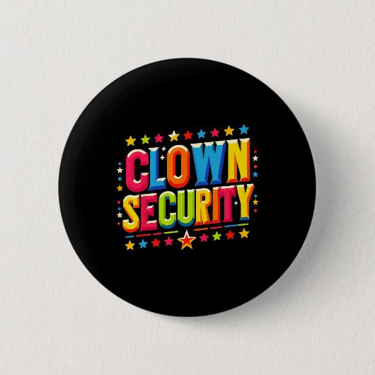 Clown-Sicherheitskostüm Button (Vorderseite)