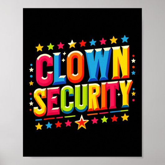 Clown-Sicherheitskostüm Poster (Vorne)