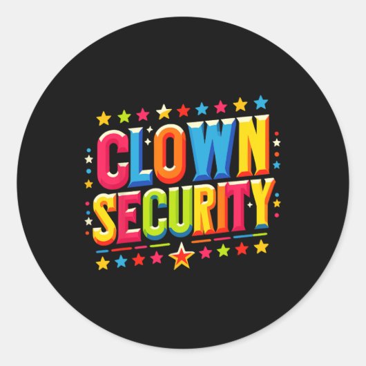 Clown-Sicherheitskostüm Runder Aufkleber (Vorderseite)
