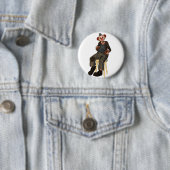 Clown-sitzende Knöpfe Button (Beispiel)