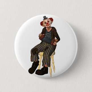 Clown-sitzende Knöpfe Button