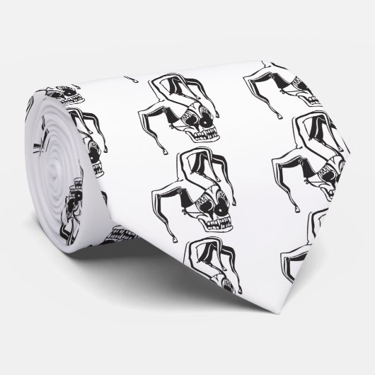 Clown Skull Krawatte (Gerollt)