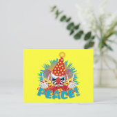 Clown Skull Postkarte (Stehend Vorderseite)