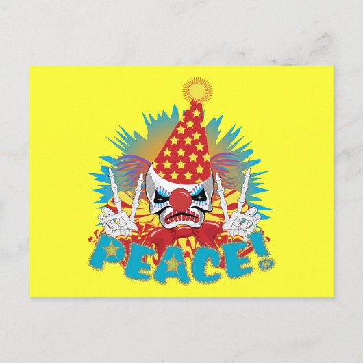 Clown Skull Postkarte (Vorderseite)