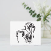 Clown Skull Postkarte (Stehend Vorderseite)