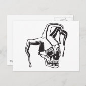 Clown Skull Postkarte (Vorne/Hinten)