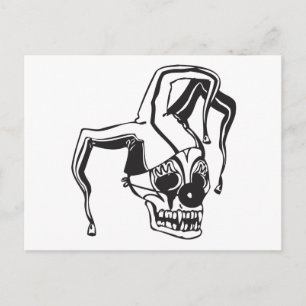 Clown Skull Postkarte
