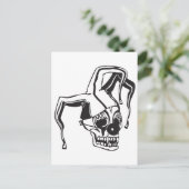 Clown Skull Postkarte (Stehend Vorderseite)