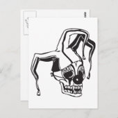 Clown Skull Postkarte (Vorne/Hinten)