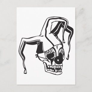 Clown Skull Postkarte