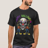 Clown Skull Zombie Candy Halloween Spaß T-Shirt (Vorderseite)