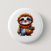 Clown Sloth Halloween Oversifizierter T - Shirt Button (Vorderseite)