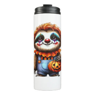Clown Sloth Halloween Oversifizierter T - Shirt Thermosbecher