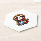 Clown Sloth Halloween Oversifizierter T - Shirt Untersetzer (angewinkelt)