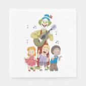 Clown spielt Gitarre Serviette (Vorderseite)