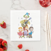 Clown spielt Gitarre Serviette