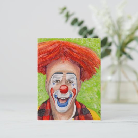 Clown Steven Daniel Copeland Postkarte (Stehend Vorderseite)