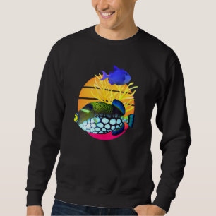 Clown Trigger Niger Trigger Fisch agressiven Salwa Sweatshirt