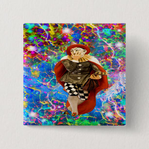Clown Troubadour Button