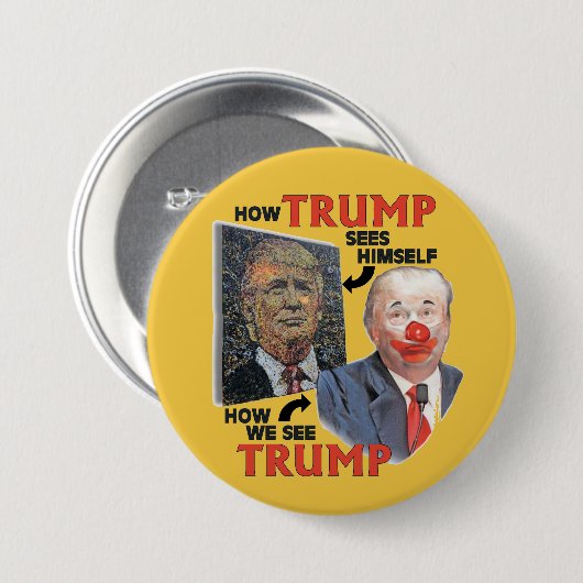 Clown Trump Button (Vorne & Hinten)