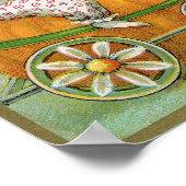 Clown Turkey Ride Vintag Art Poster (Ecke)