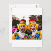Clown Twiins Postkarte (Vorne/Hinten)