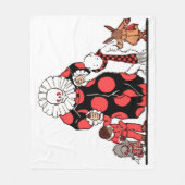 Clown und Freunde nehmen ihren Bogen Fleecedecke (Vorderseite)