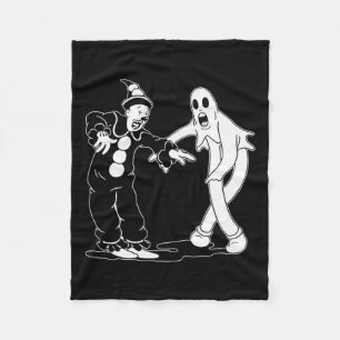 Clown und Gespenst tanzen Fleecedecke