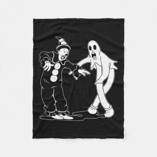 Clown und Gespenst tanzen Fleecedecke (Vorderseite)