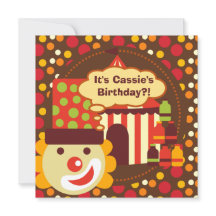 Clown-und Tupfen-Zirkus-Geburtstag lädt ein